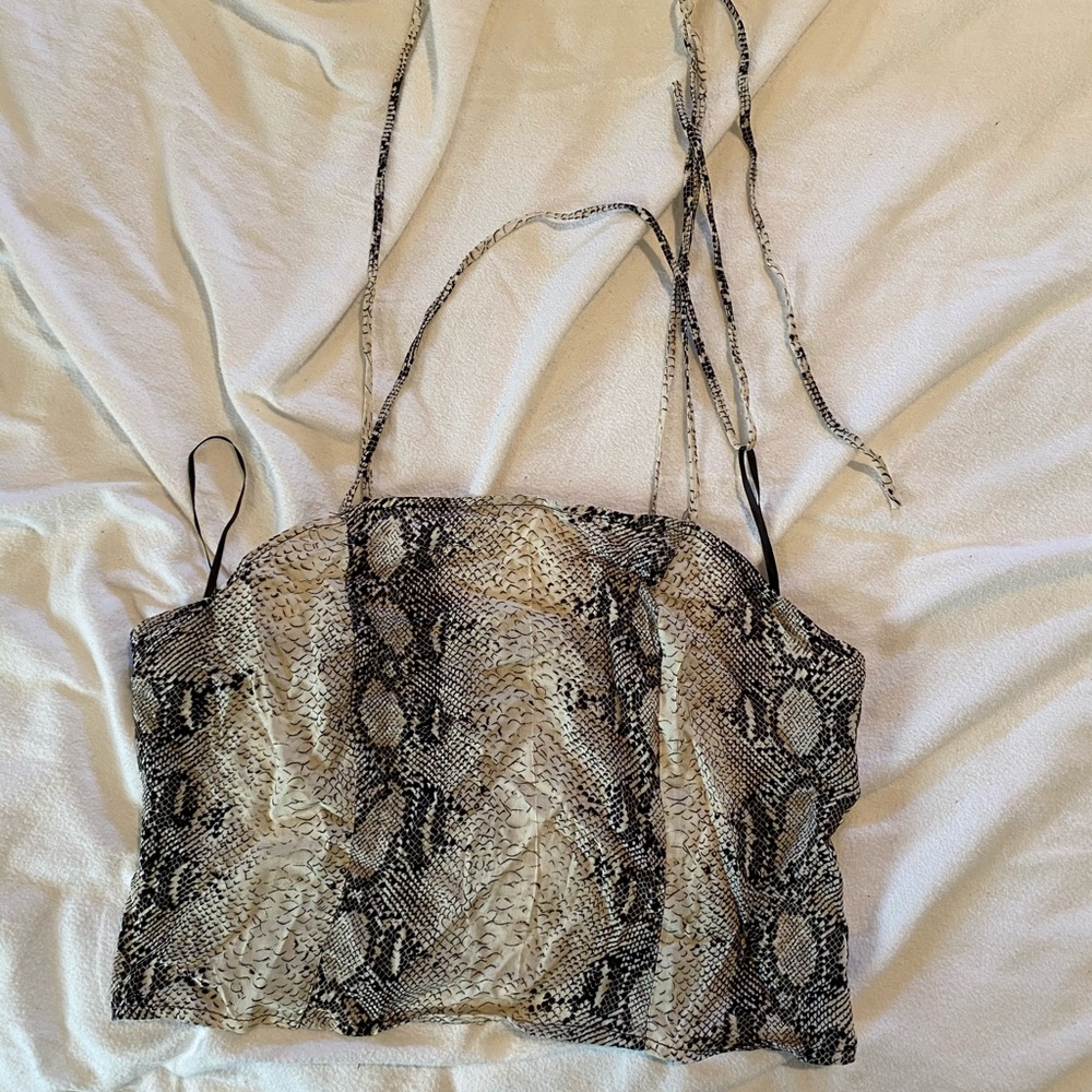 Snakeskin Crop Top